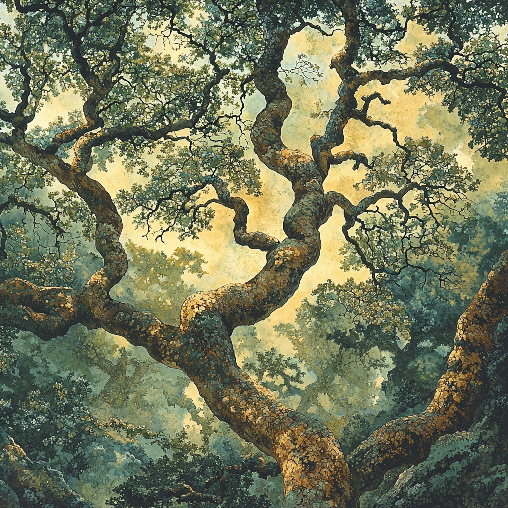 Michelangelo Inspired Ancient Trees Paint By Numbers Art