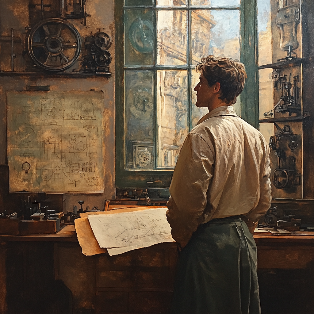 Leonardo Da Vinci Inspired Inventors Study painting number kit