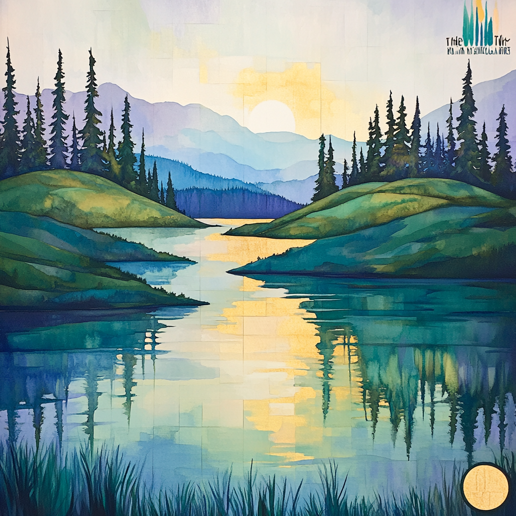 Franklin Carmichael Inspired Crystal Clear Lake At Dawn Paint by numbers kits