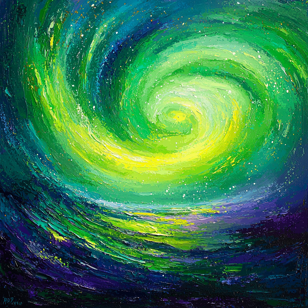 Georges Seurat Inspired Dreamy Aurora Painting Number Kit