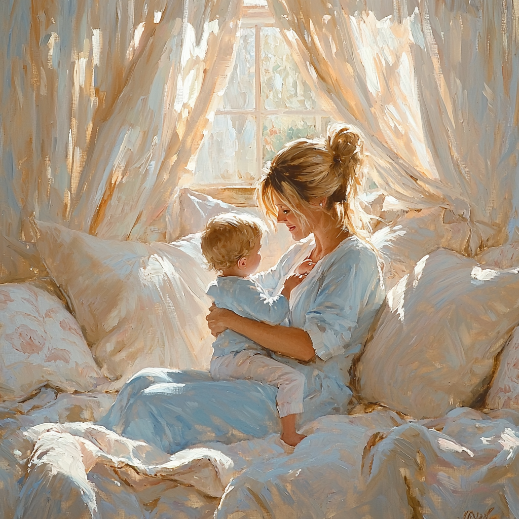 The Morning Cuddle Painting By Numbers Kit