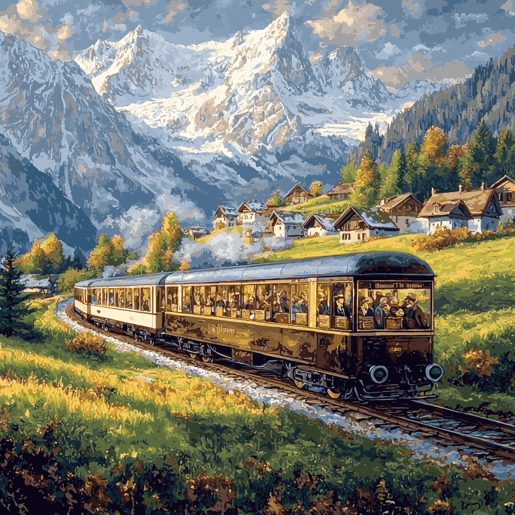 Gourmet Chocolate Train - Montreux Painting Number Kit