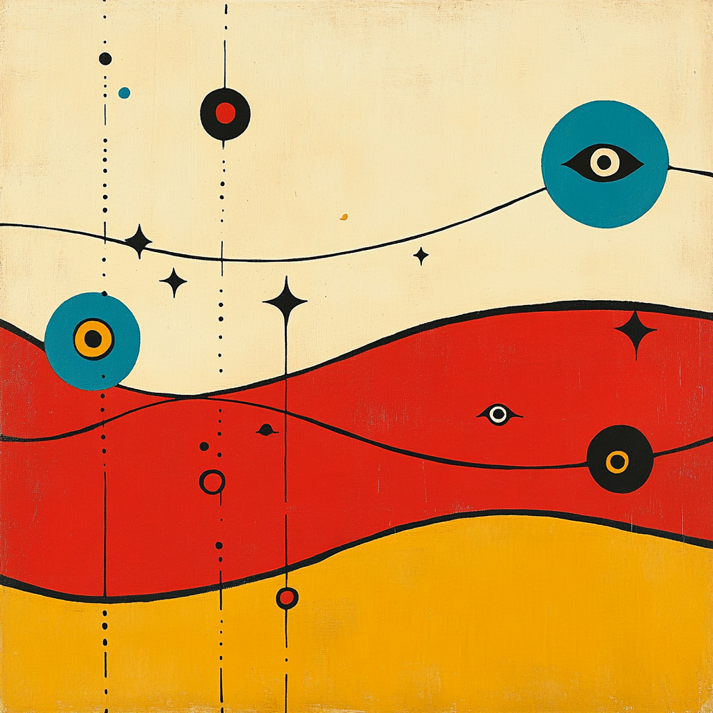 Joan Miró Inspired Star Map Of Feelings paint by color