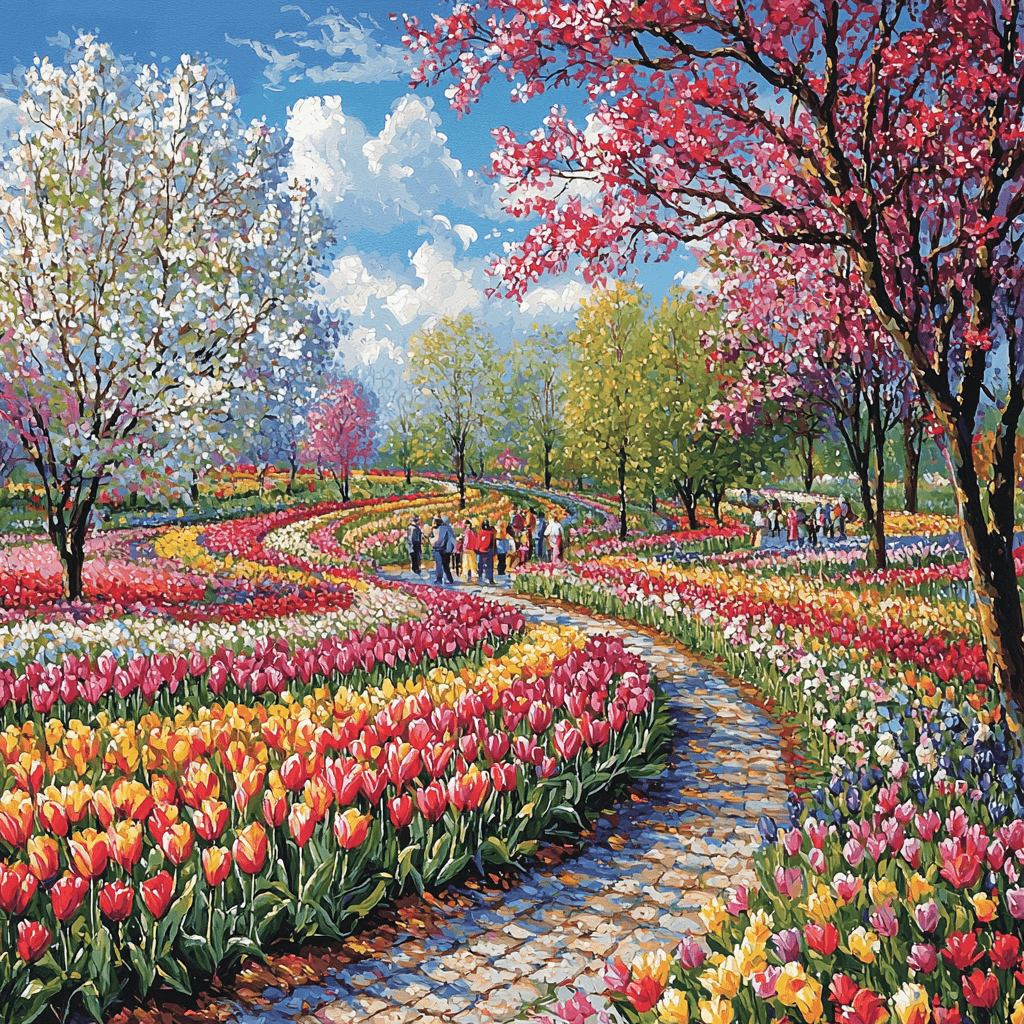 Keukenhof Gardens - Lisse, Netherlands DIY Paint By Numbers