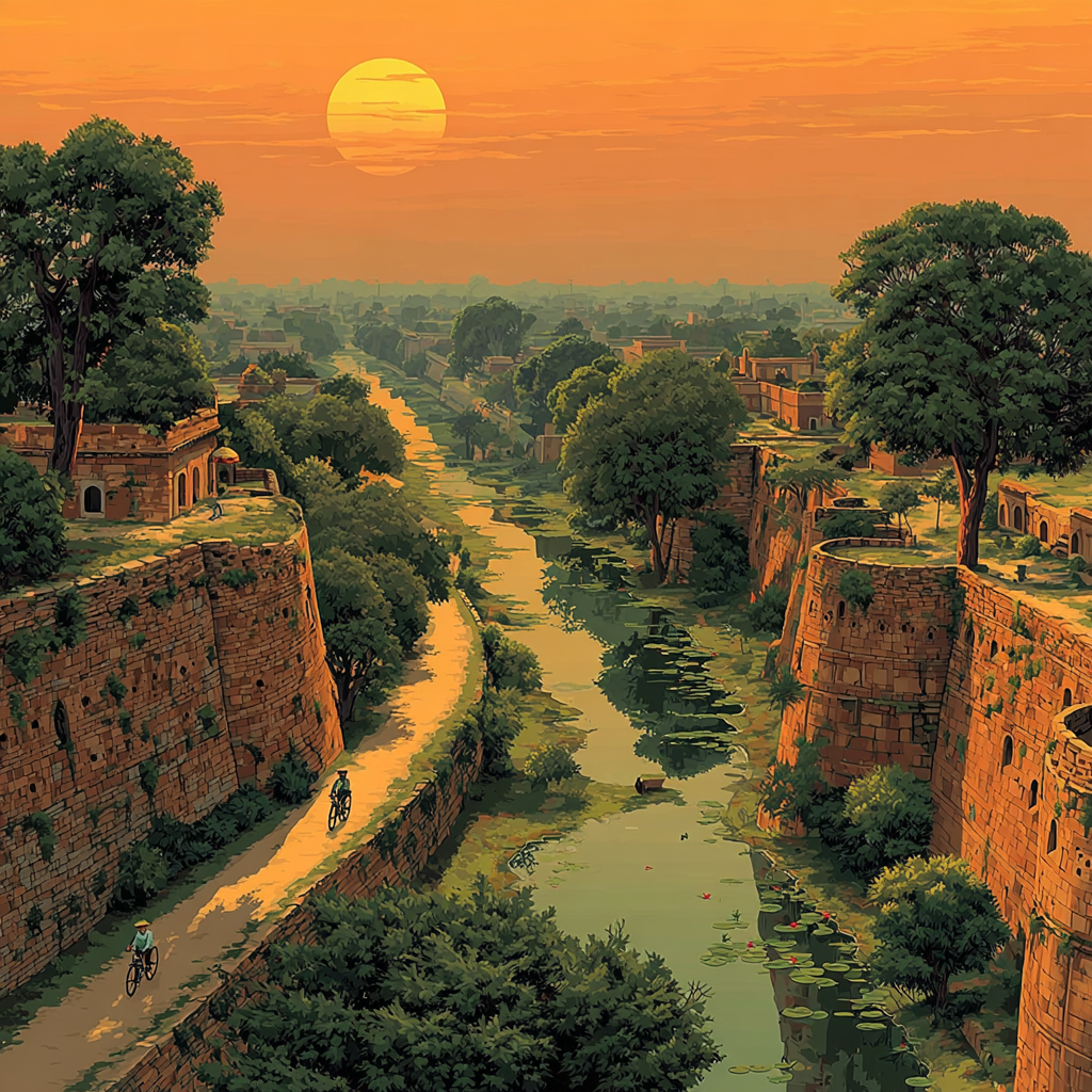 Sukhothai Old City Walls Bangkok Thailand Numbered painting kits