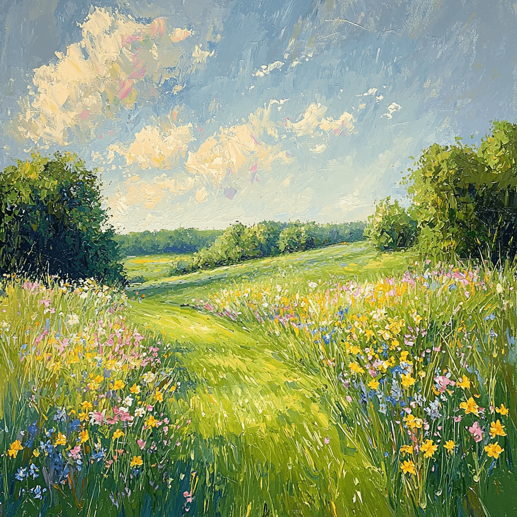 Claude Monet Inspired Breezy Meadows Paint By Numbers Art