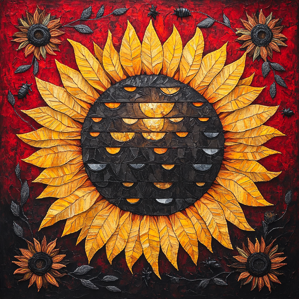 Frida Kahlo Inspired Sunflower Eclipse Painting by numbers kit