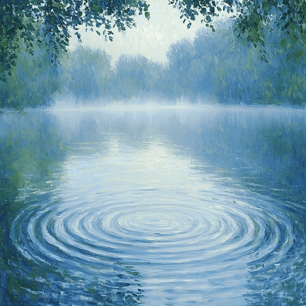 Claude Monet Inspired Misty Morning On The Lake Paint By Color