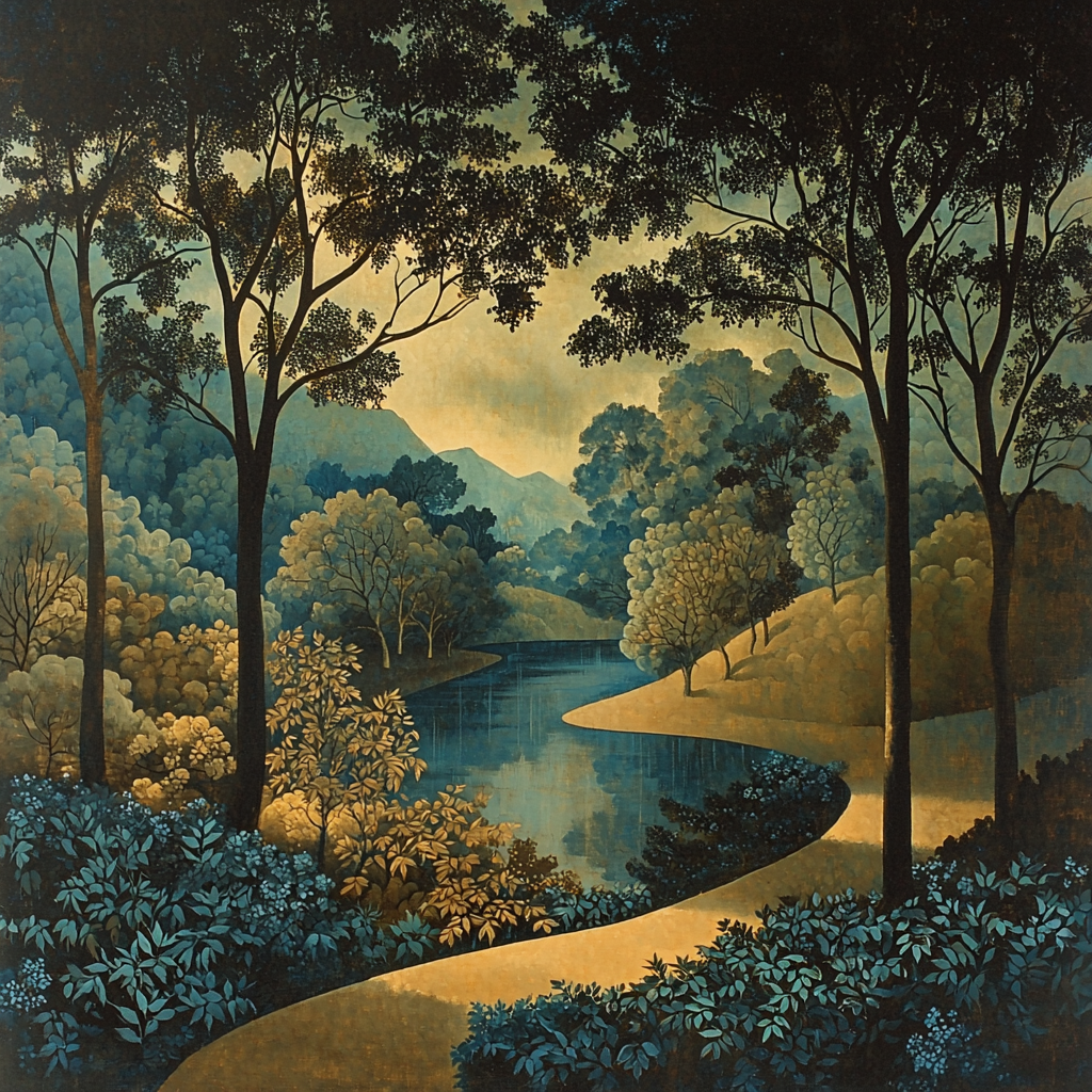 Nandalal Bose Inspired Echoes Of Monsoon Elegance Paint By Numbers Art