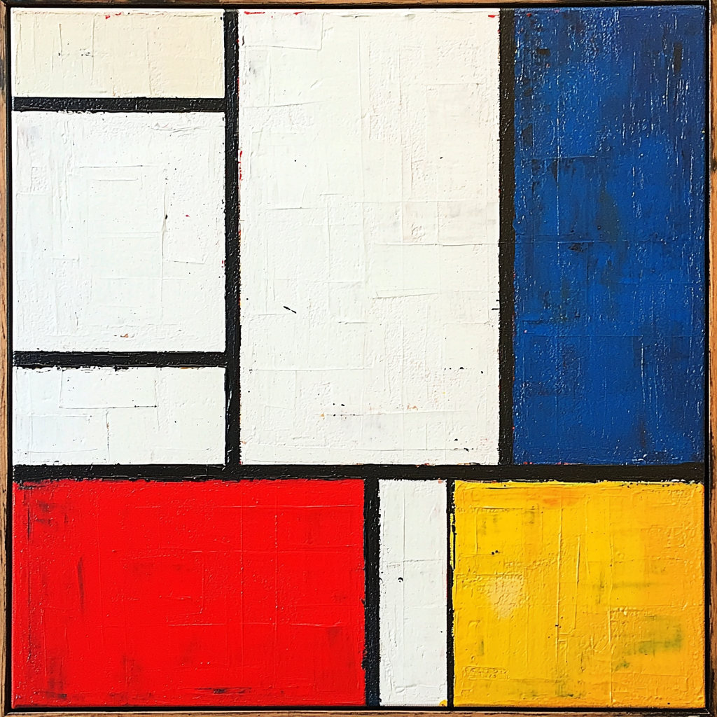 Piet Mondrian Inspired Abstract Symmetry Paint By Numbers Art