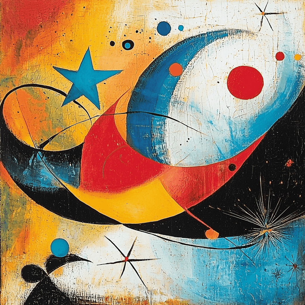 Joan Miró Inspired Playful Echoes Numbered Painting Kits