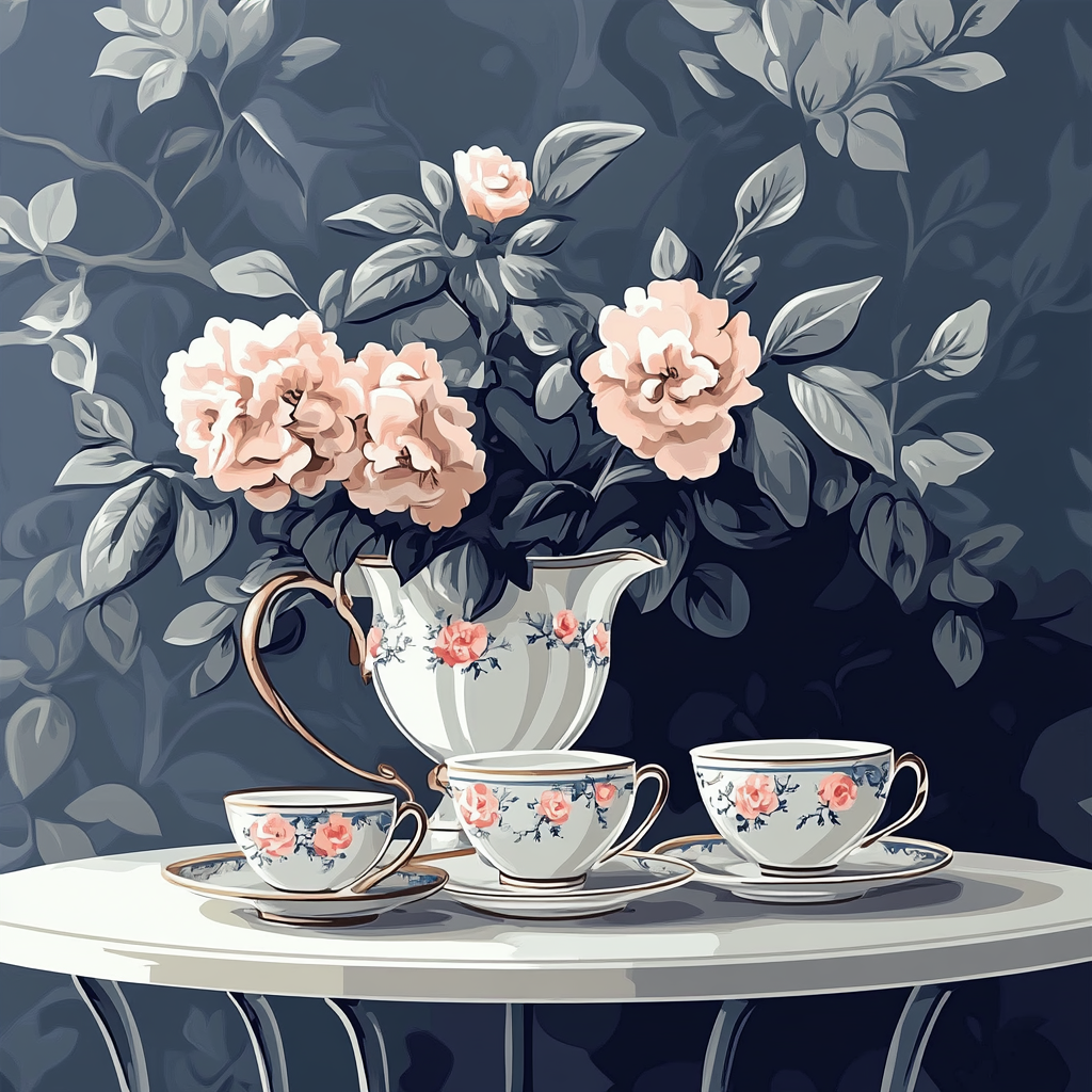 Lady Tremaine Fancy Tea Numbered painting kits