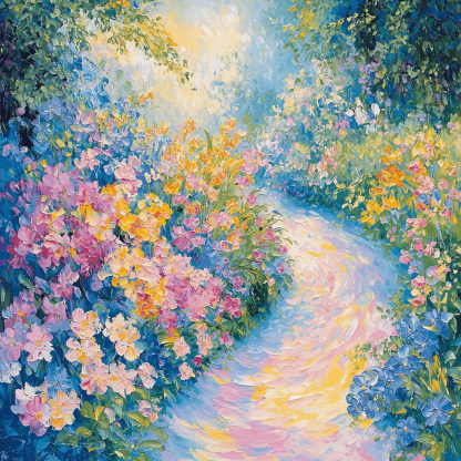 Claude Monet Inspired Whirling Blossoms Paint By Color
