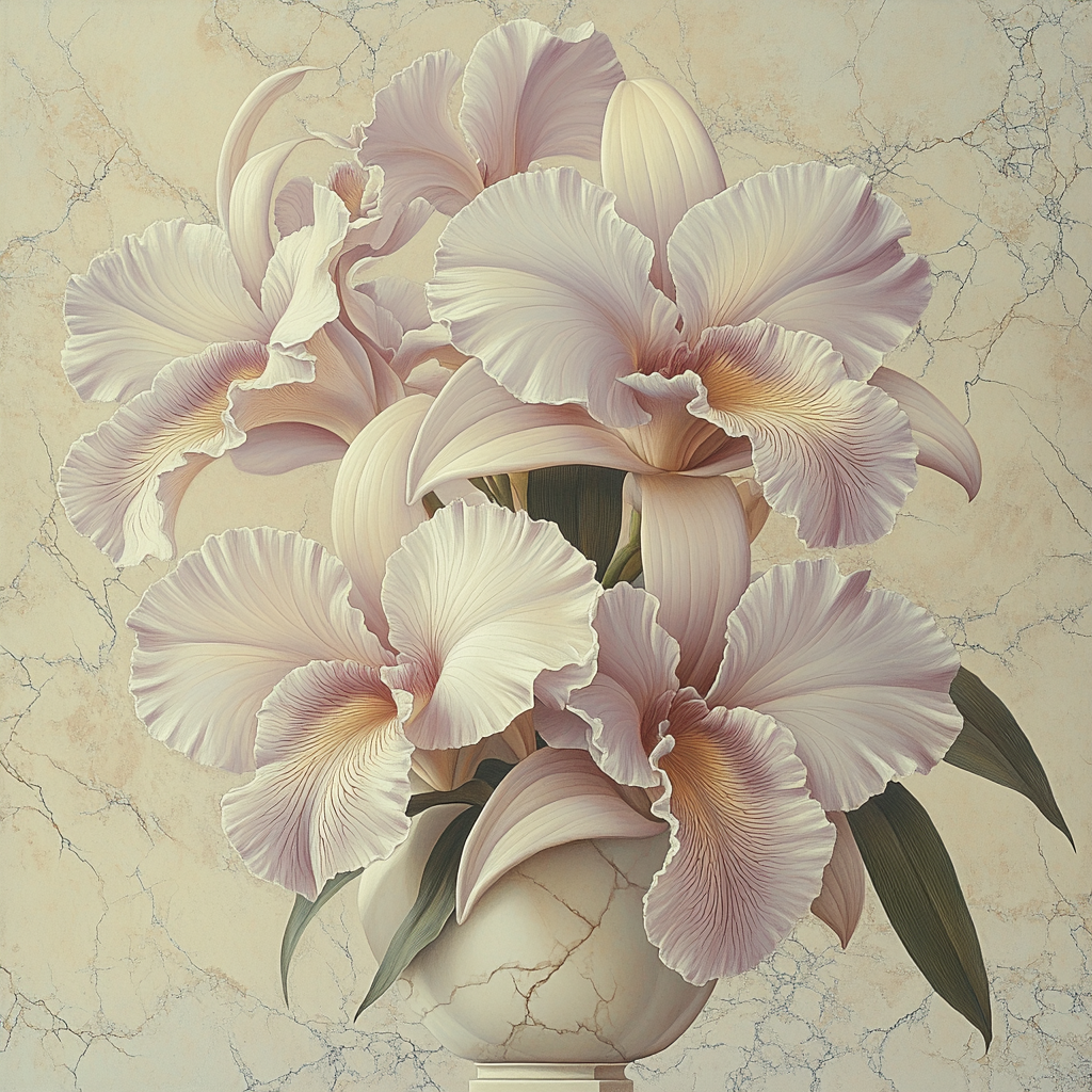 Michelangelo Inspired Blooming Orchid Cluster Numbered painting kits