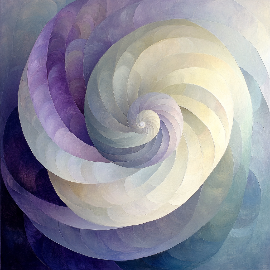 Georgia O’Keeffe Inspired Ivory Shell In Violet Light Paint by numbers art
