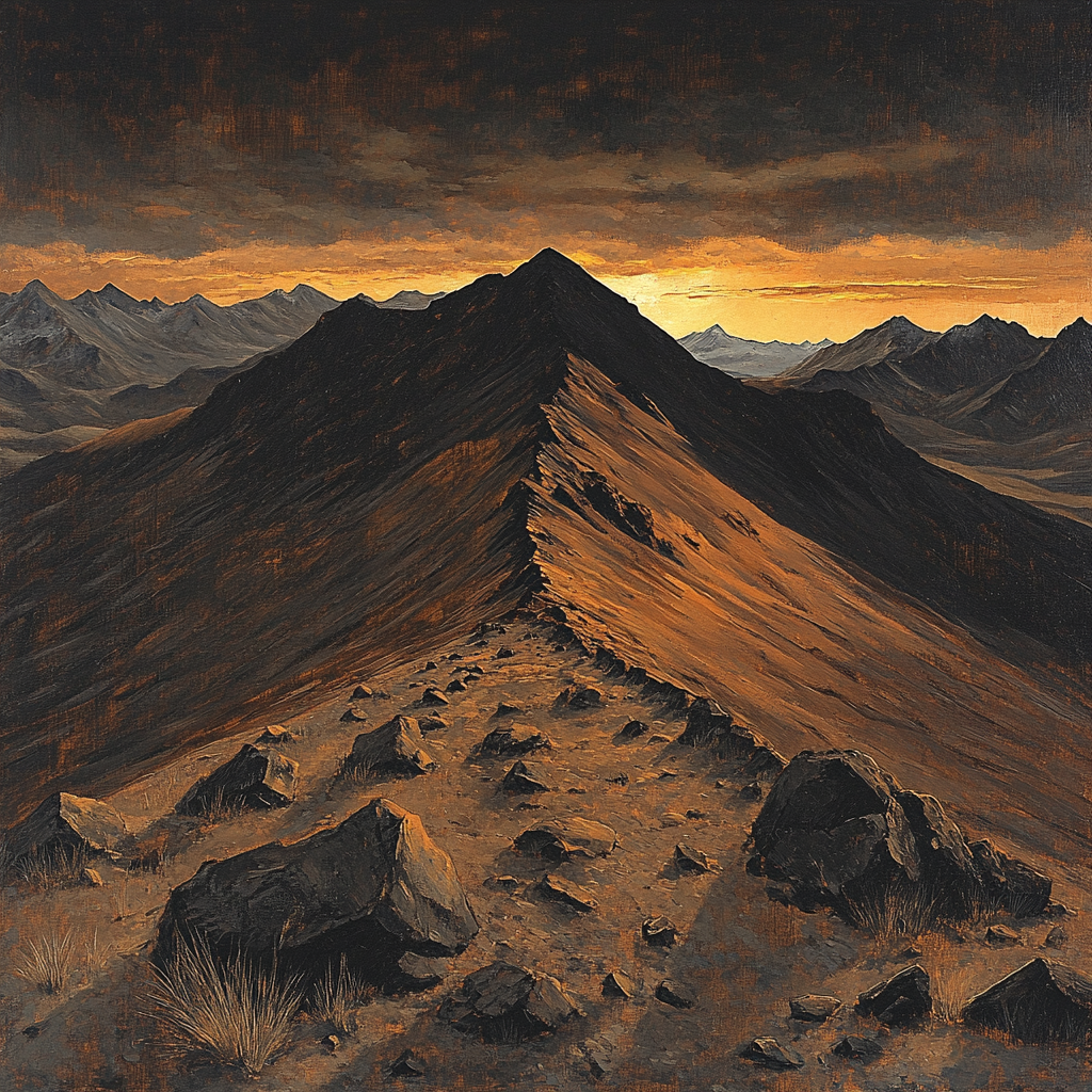 Francisco Goya Inspired Ominous Ridge At Dusk DIY paint by numbers