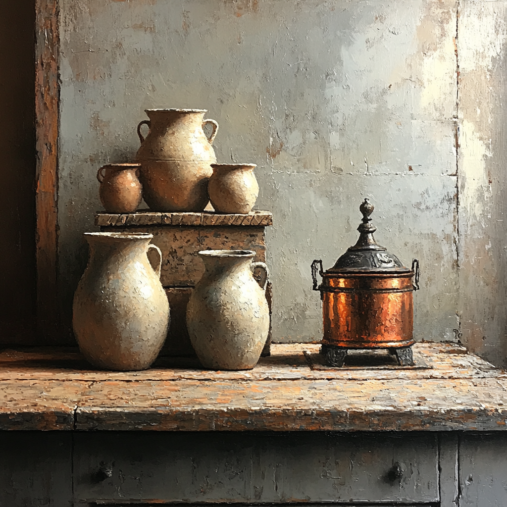 Diego Velázquez Inspired Earthenware And Copper Cluster DIY paint by numbers