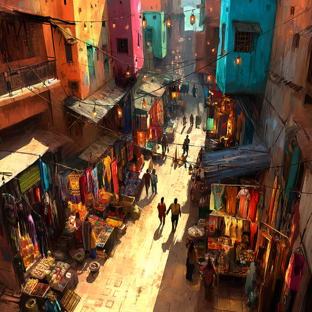 Street Market At Chatuchak Paint By Number