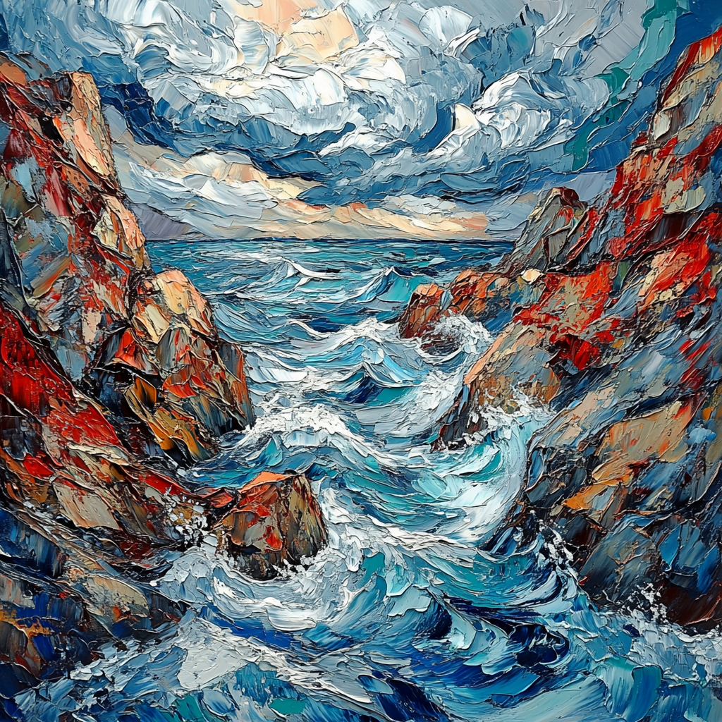 Arthur Lismer Inspired Rockbound September Gale Numbered painting kits