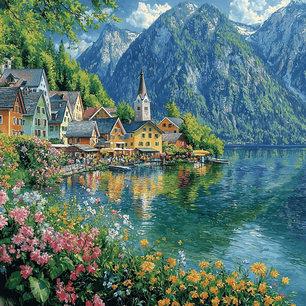 Hallstatt - Austria Number Painting