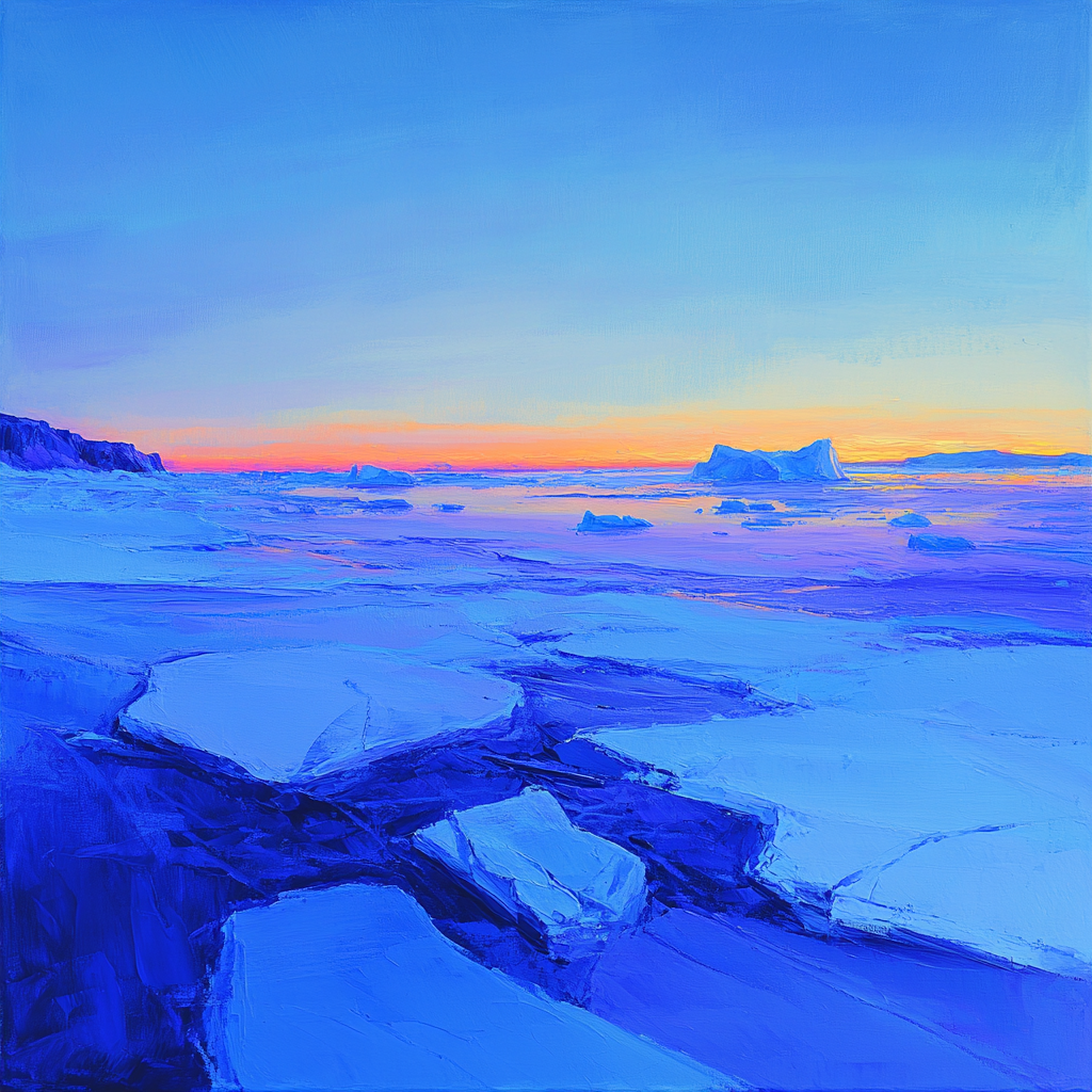 Lawren Harris Inspired Monumental Arctic Icefield Painting by numbers kit