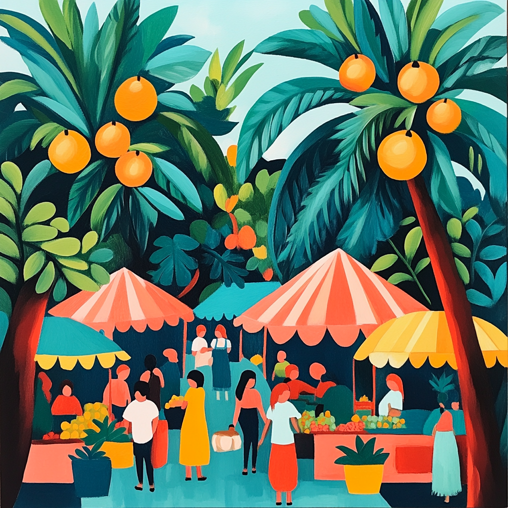Matisse Inspired Market Stalls Painting by numbers kit