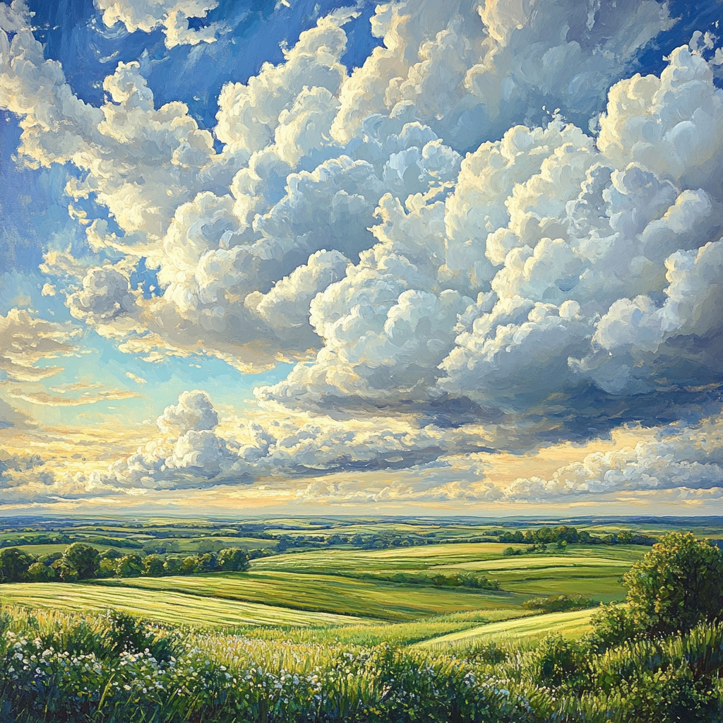 Constable Inspired Cloud Study paint by number