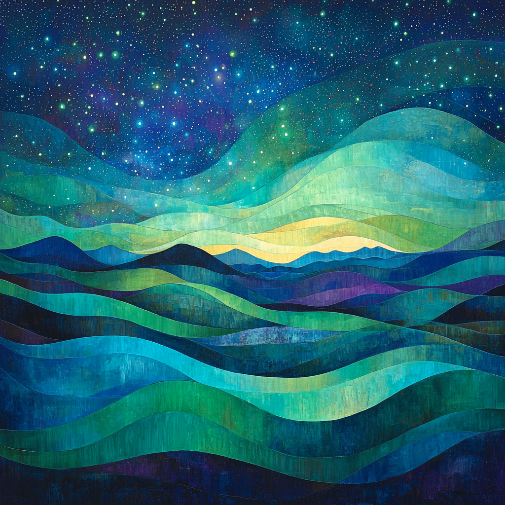 Georges Seurat Inspired Radiant Aurora Reverie Paint By Color