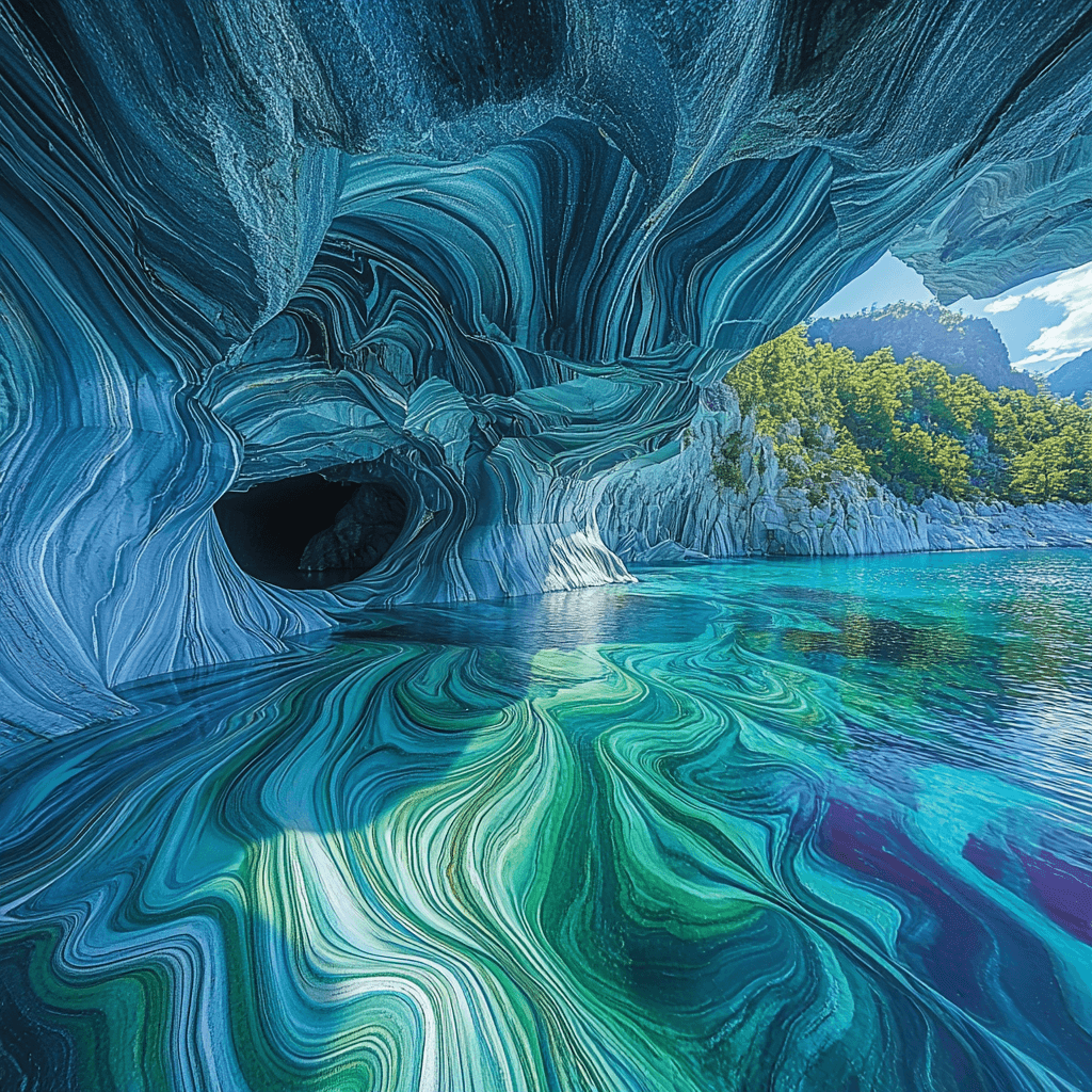 Marble Caves Of Patagonia - Chile Paint By Numbers Kits