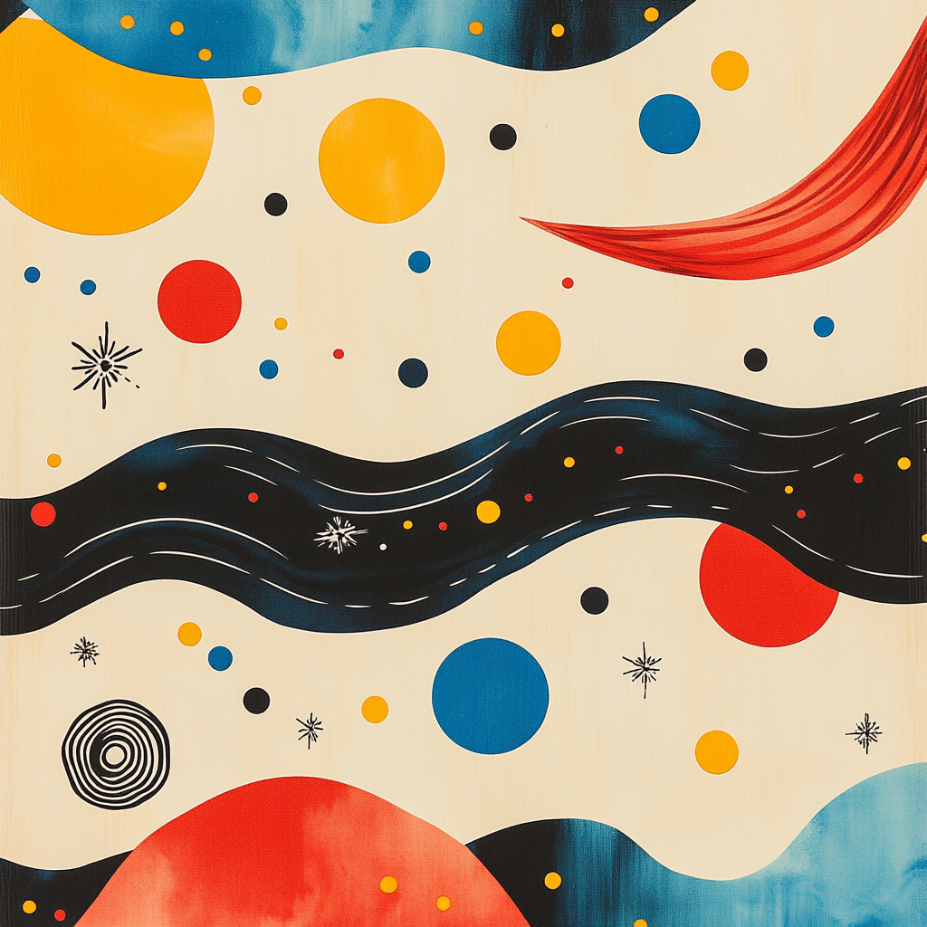 Joan Miró Inspired Pulsar Constellation Dream paint by number