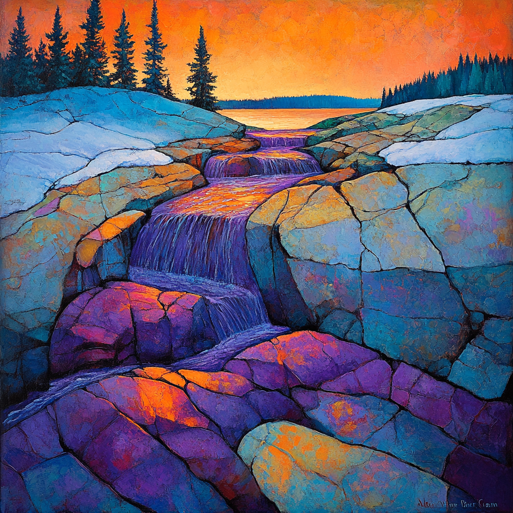 A.Y. Jackson Inspired Dawn On The Shield painting number kit