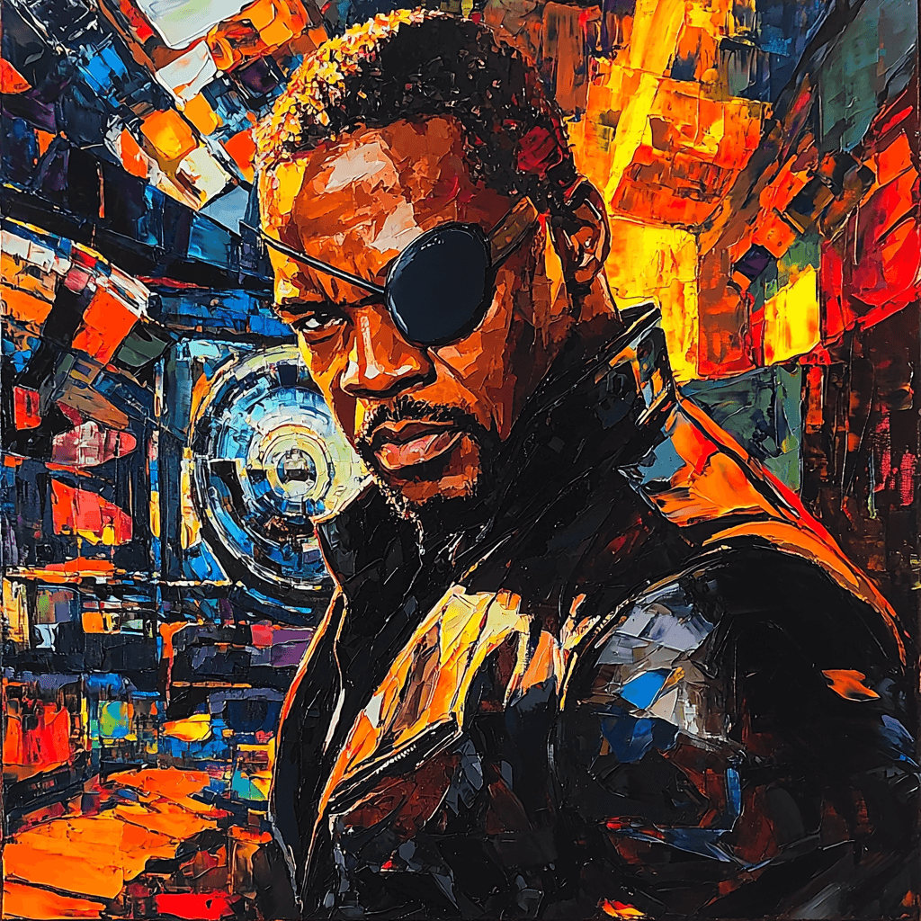 Samuel L. Jackson: The Commanding Voice Of Nick Fury Number Painting