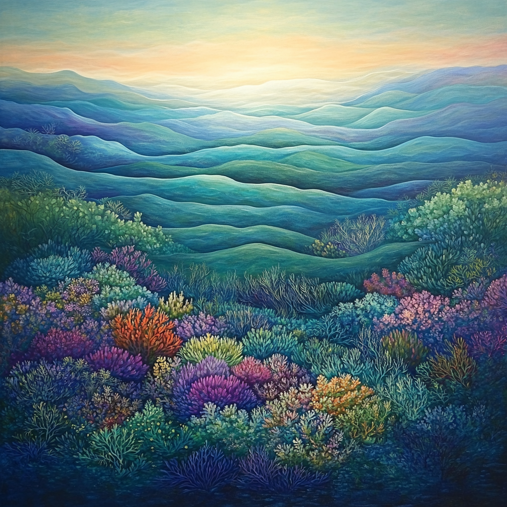 Rothko Inspired Coral Reef painting number kit