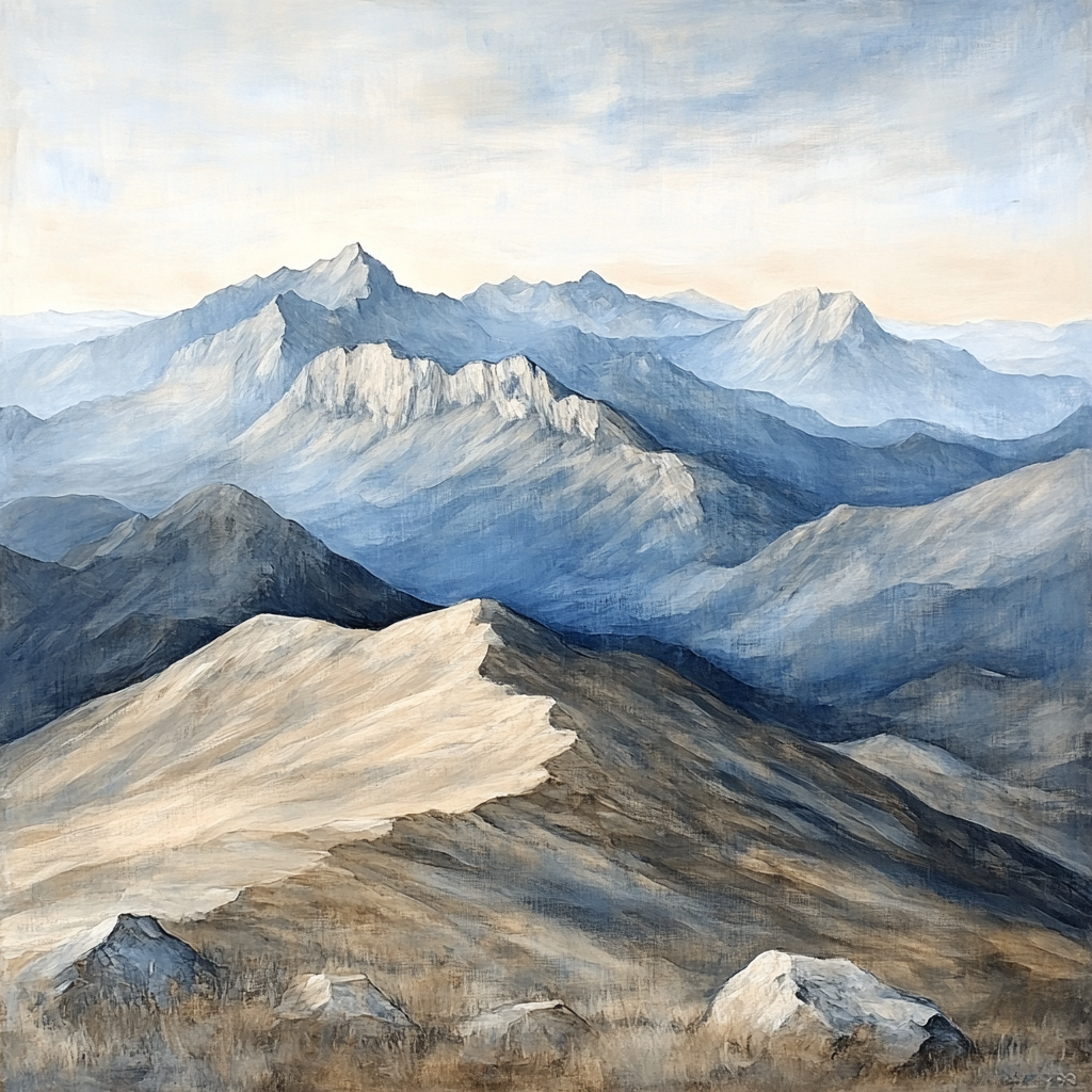 Leonardo Da Vinci Inspired Mountain Nebula Painting by numbers kit