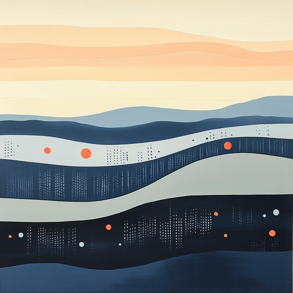 Paul Klee Inspired Horizon Choir paint by color