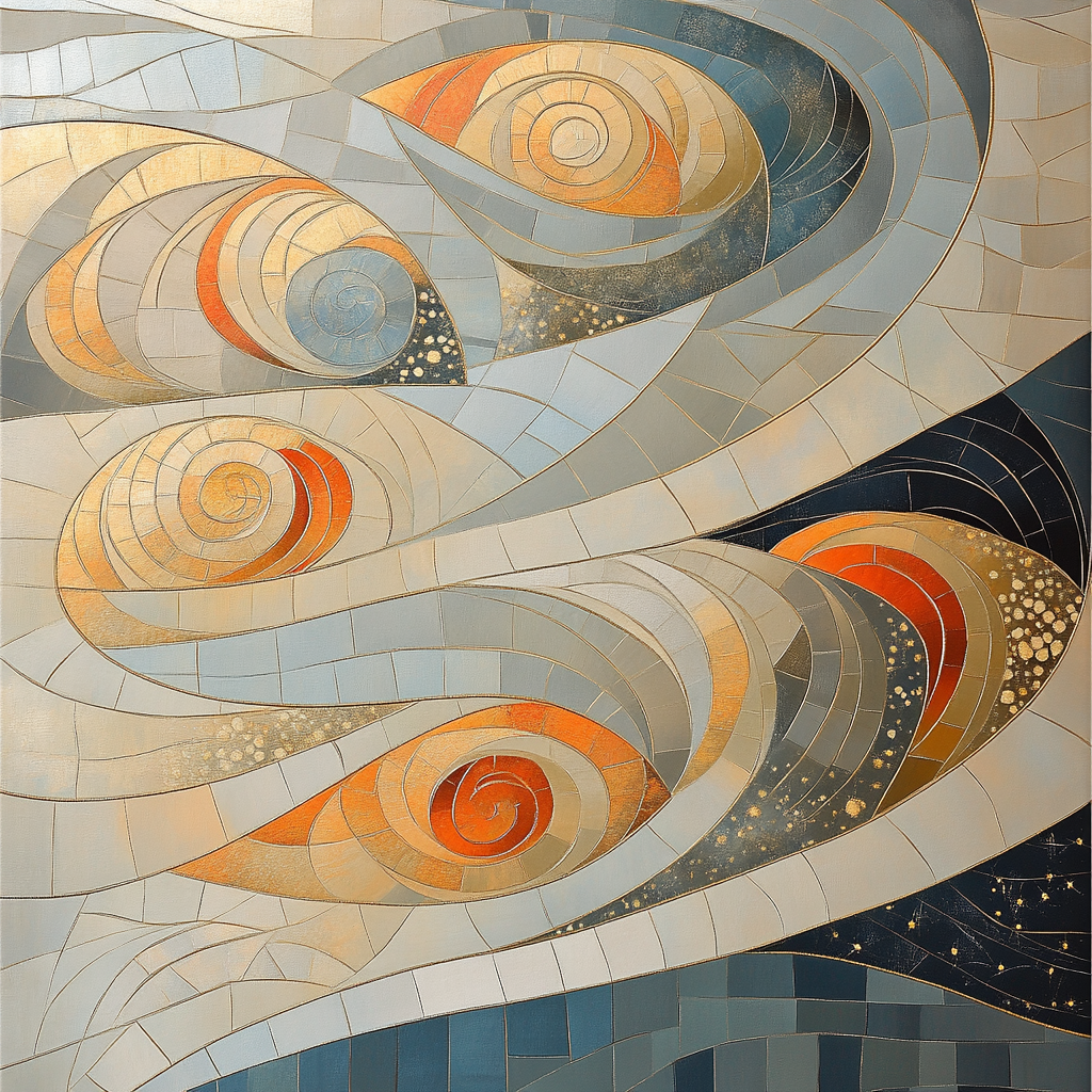 Gustav Klimt Inspired Harmony Of Patterns painting number kit