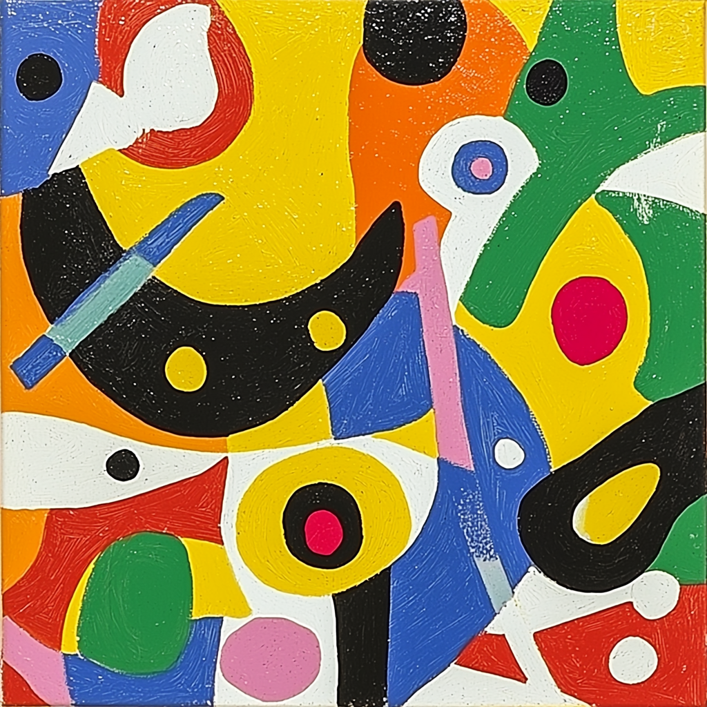 Joan Miró Inspired Playful Dynamics DIY Paint By Numbers