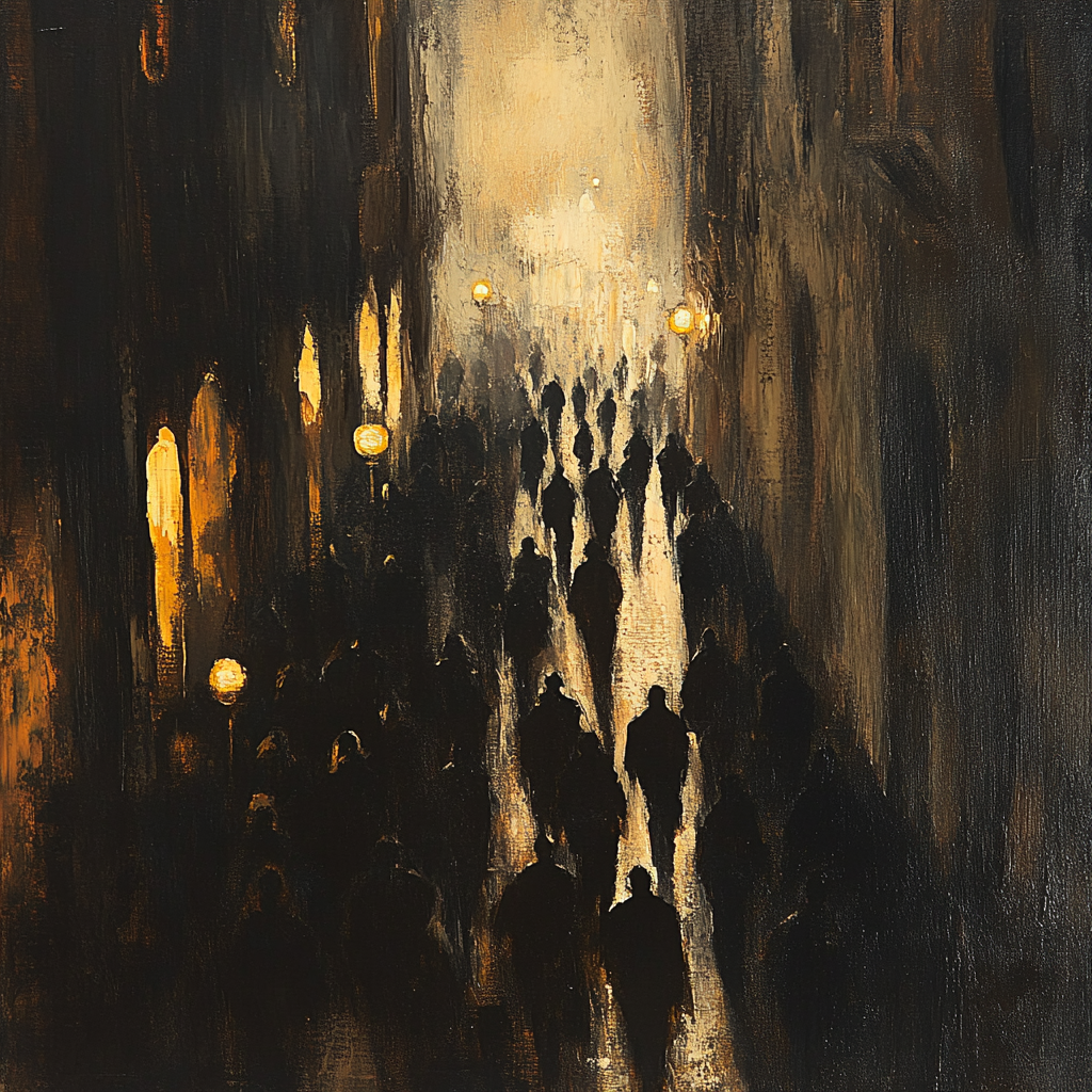 Goya Inspired Carnival Shadows paint by numbers