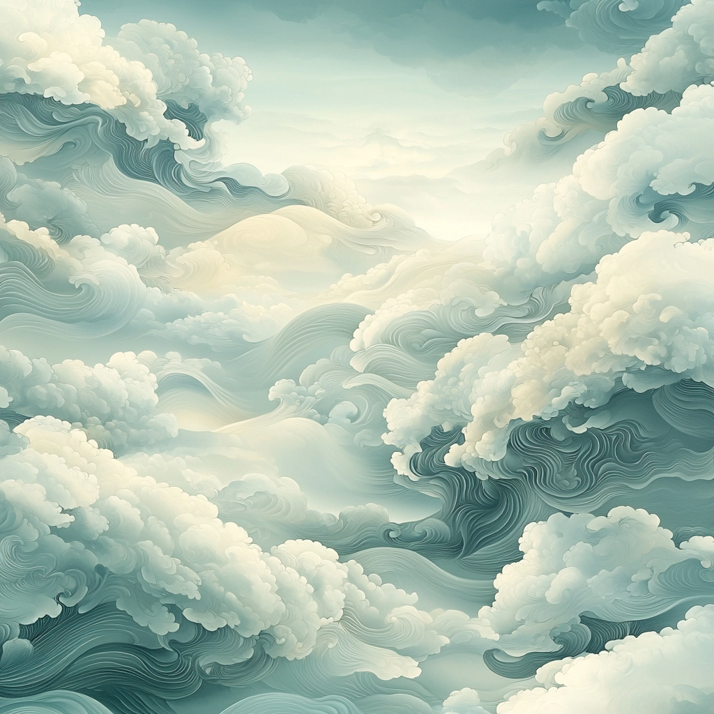 Zhao Mengfu Inspired Flow Of Tranquil Clouds DIY Paint By Numbers