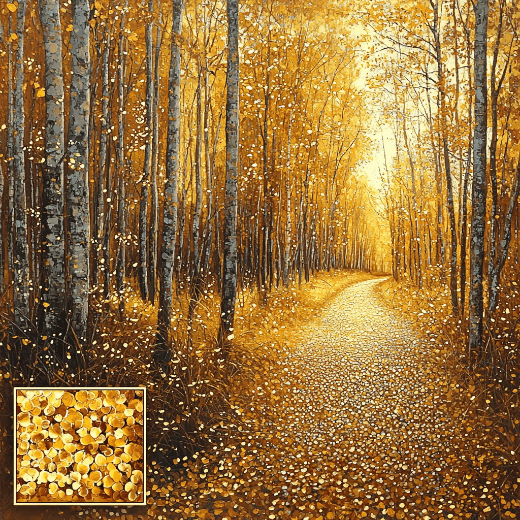 Gustav Klimt Inspired Klimt's Whispering Leaves Numbered Painting Kits