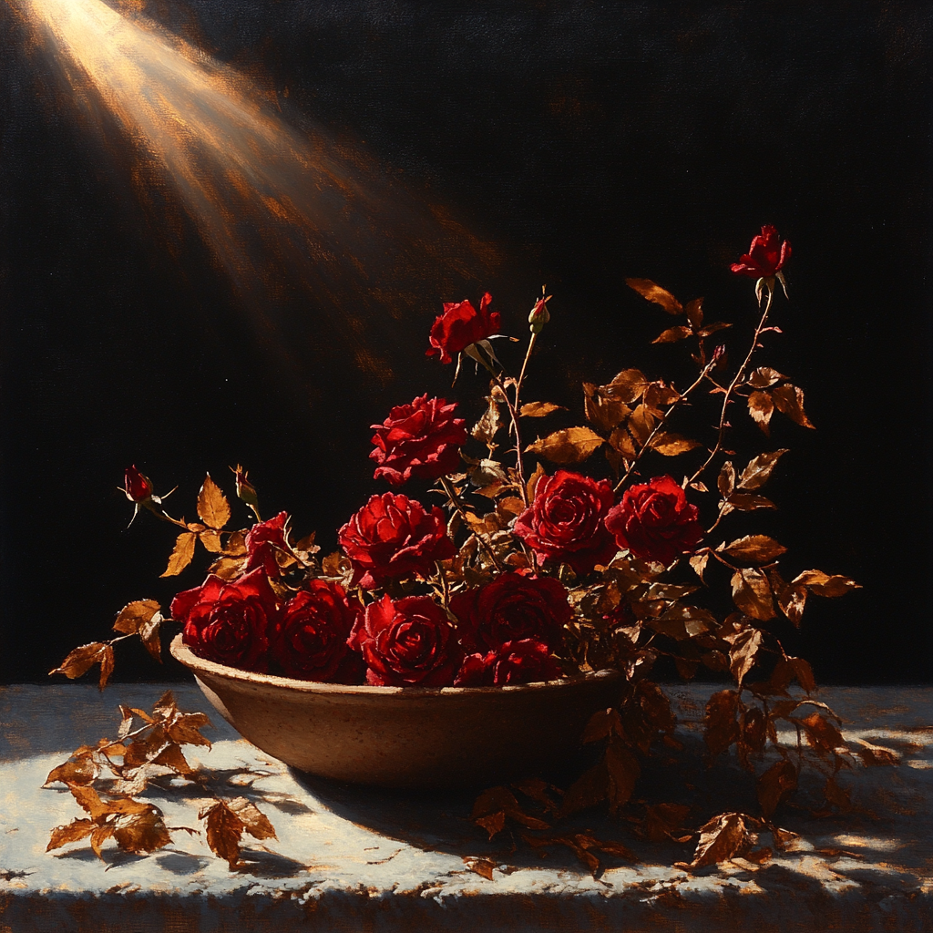 Caravaggio Inspired Memento Bloom paint by color