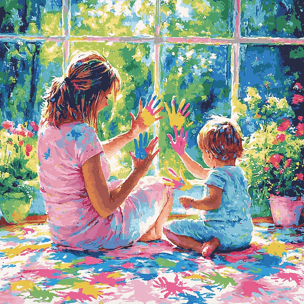 Handprints Of Love Painting Number Kit