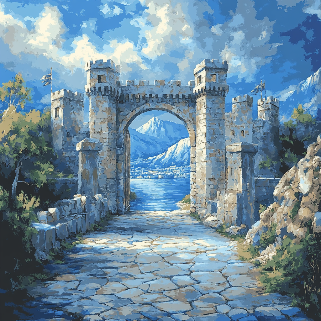 Jacques-Louis David Inspired Citadel Gate Number painting