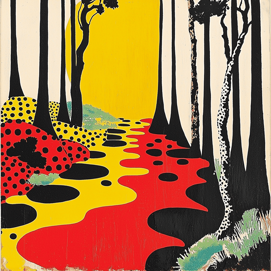 Yayoi Kusama Inspired Polka Paradise Number Painting