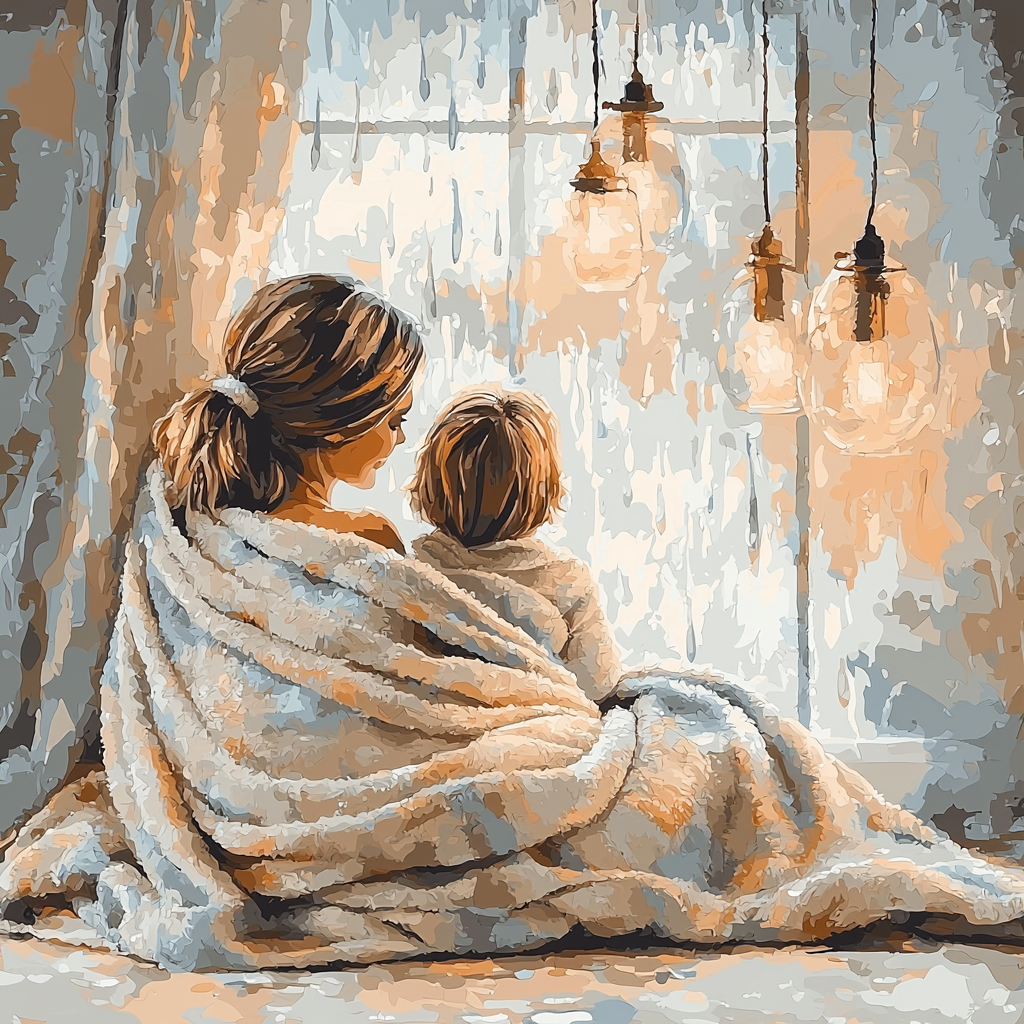 Rainy Day Hugs Numbered Painting Kits