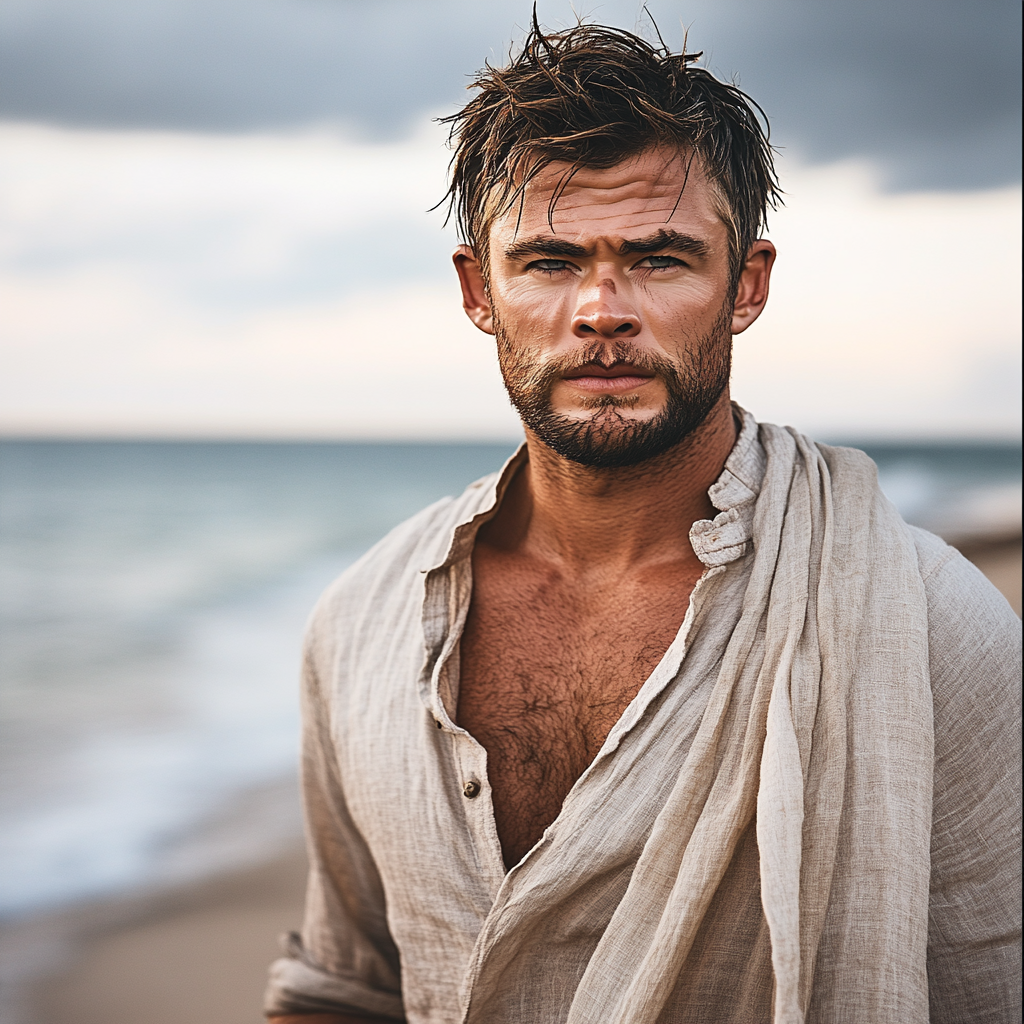 Chris Hemsworth: Echoes Of Thunder On The Shoreline Painting by numbers kit