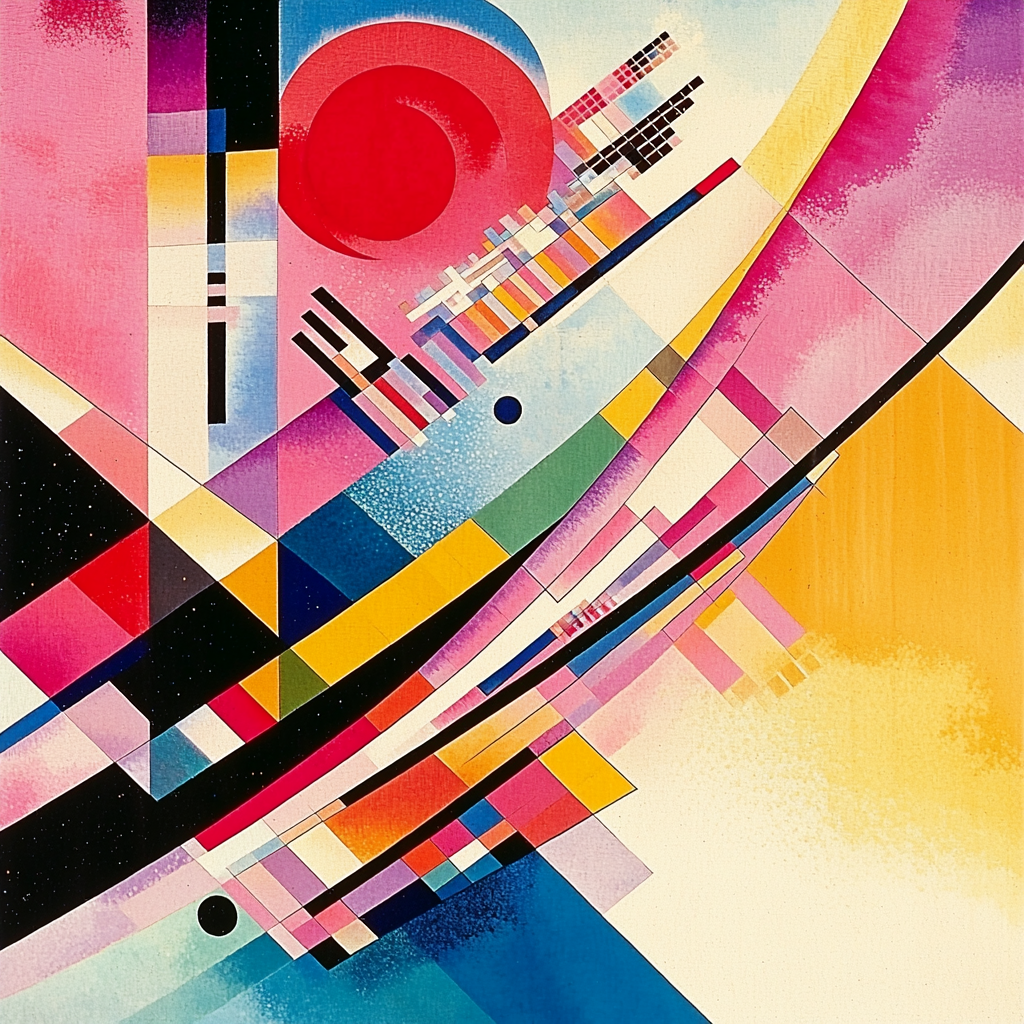 Wassily Kandinsky Inspired Futuristic Urban Landscape Paint By Numbers Art