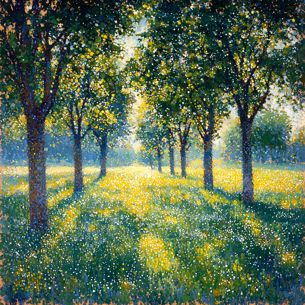 Georges Seurat Inspired Dappled Meadowlight Paint By Number
