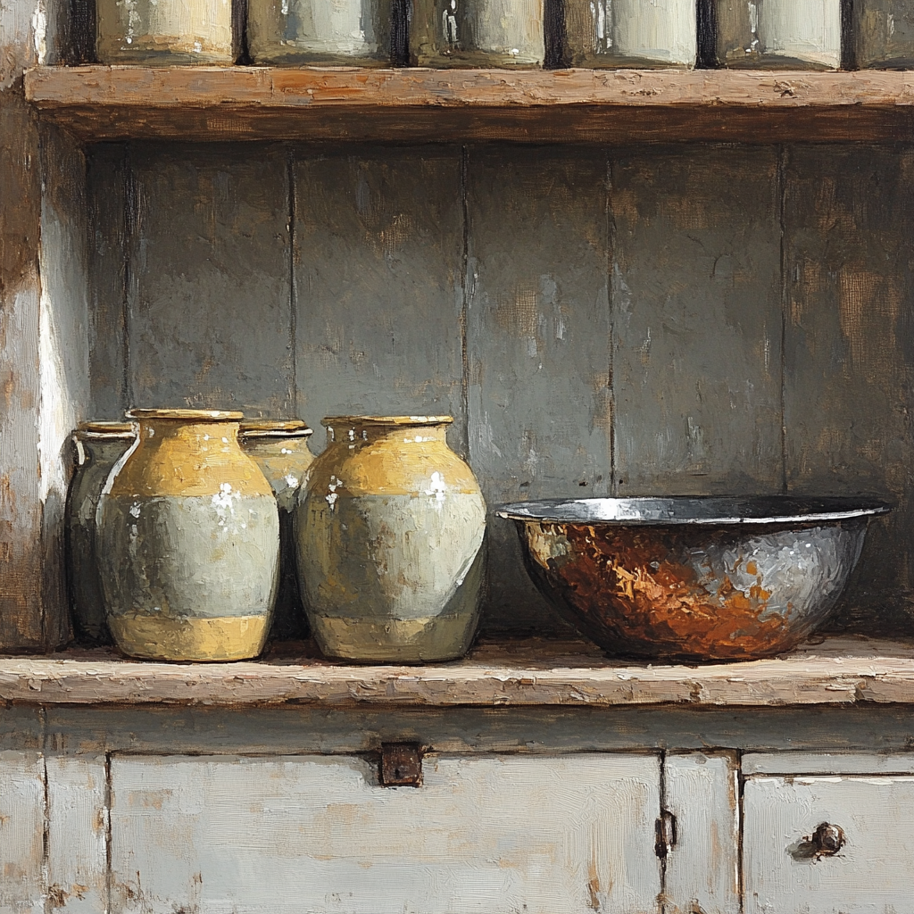 Diego Velázquez Inspired Ceramic Water Jars Arrangement Paint by numbers art