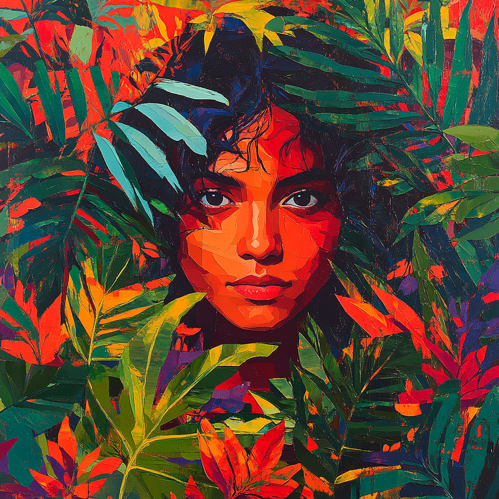 Frida Kahlo Inspired Botanical Self Reflection Paint by numbers kits